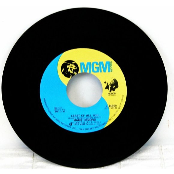 VTG 1973 Marie Osmond Paper Roses/Least of All You MGM Records Vinyl Single LP - Picture 2 of 3